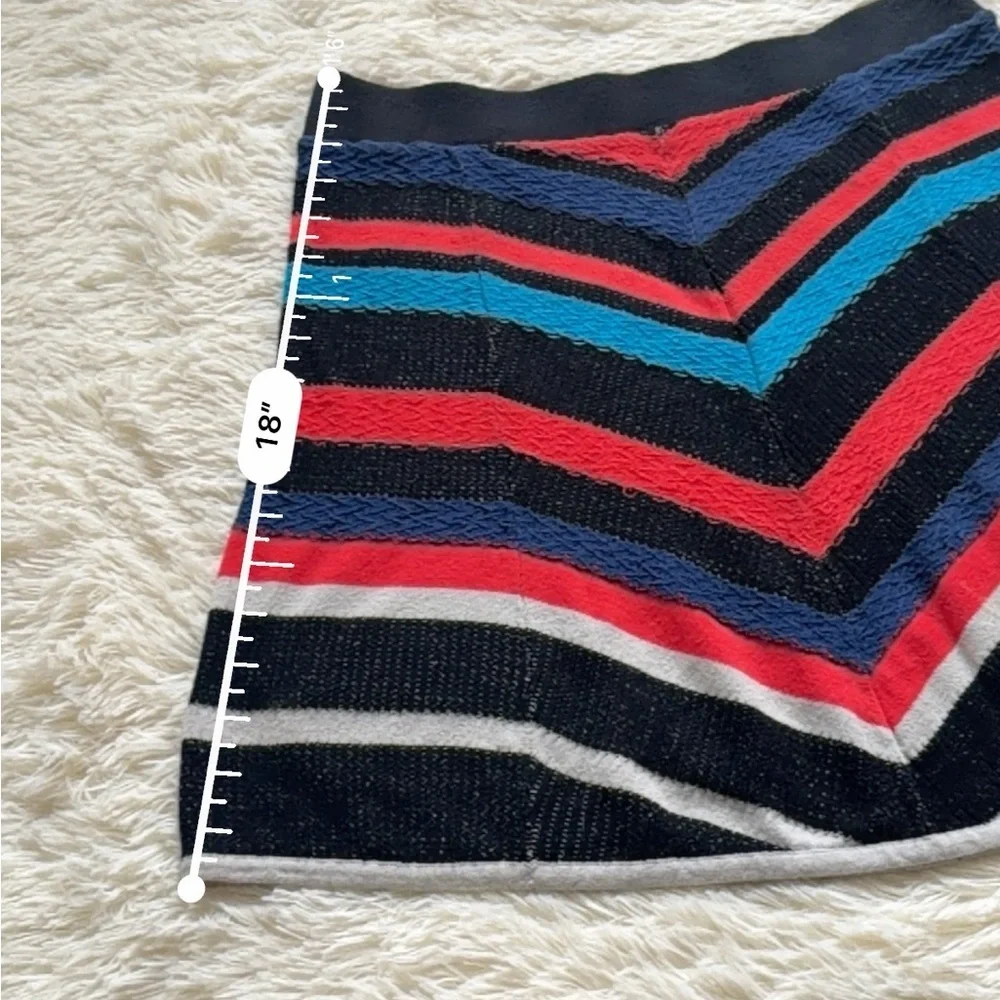 Free People Multicolor Chevron A-Line Skirt